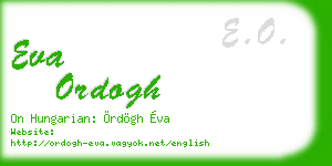 eva ordogh business card