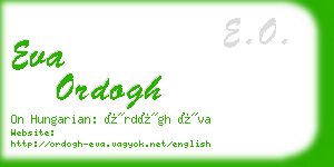 eva ordogh business card